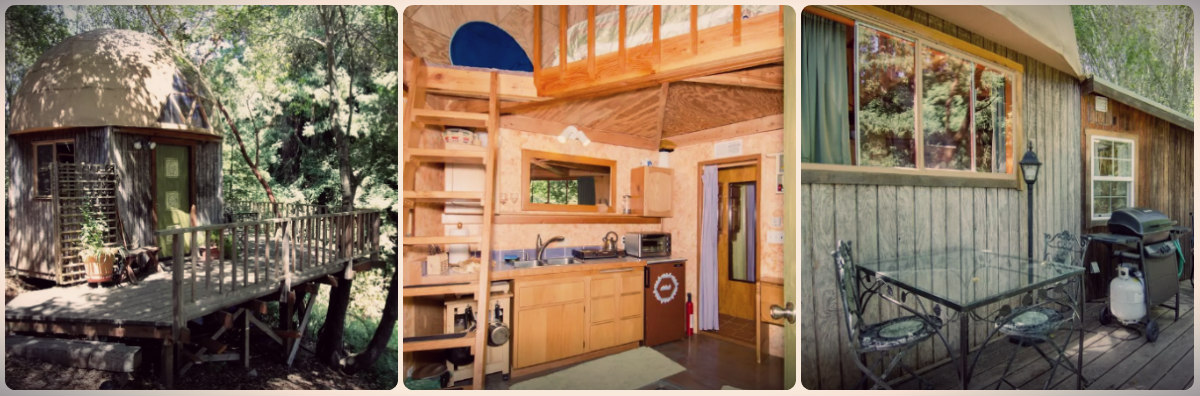 Cabine cúpula cogumelo na Califórnia