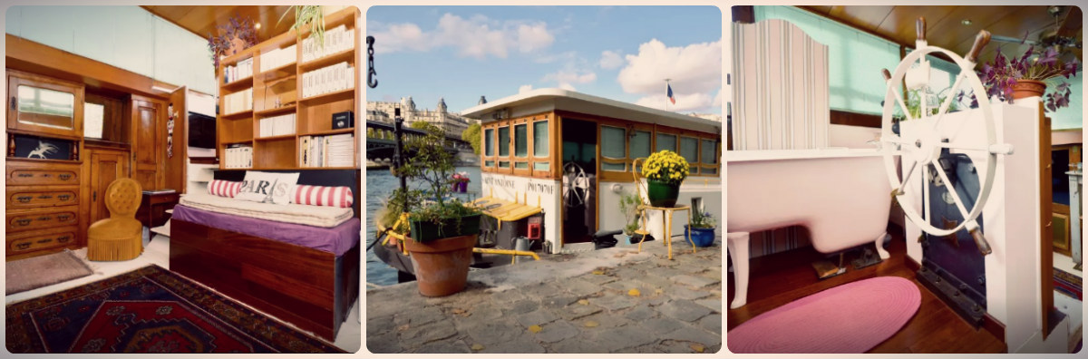 Houseboat péniche Eiffel Tower