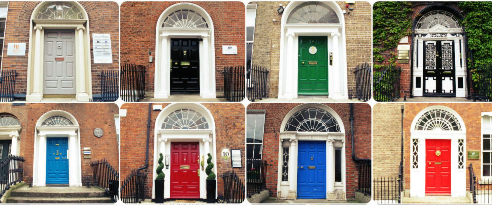 portas coloridas de Dublin